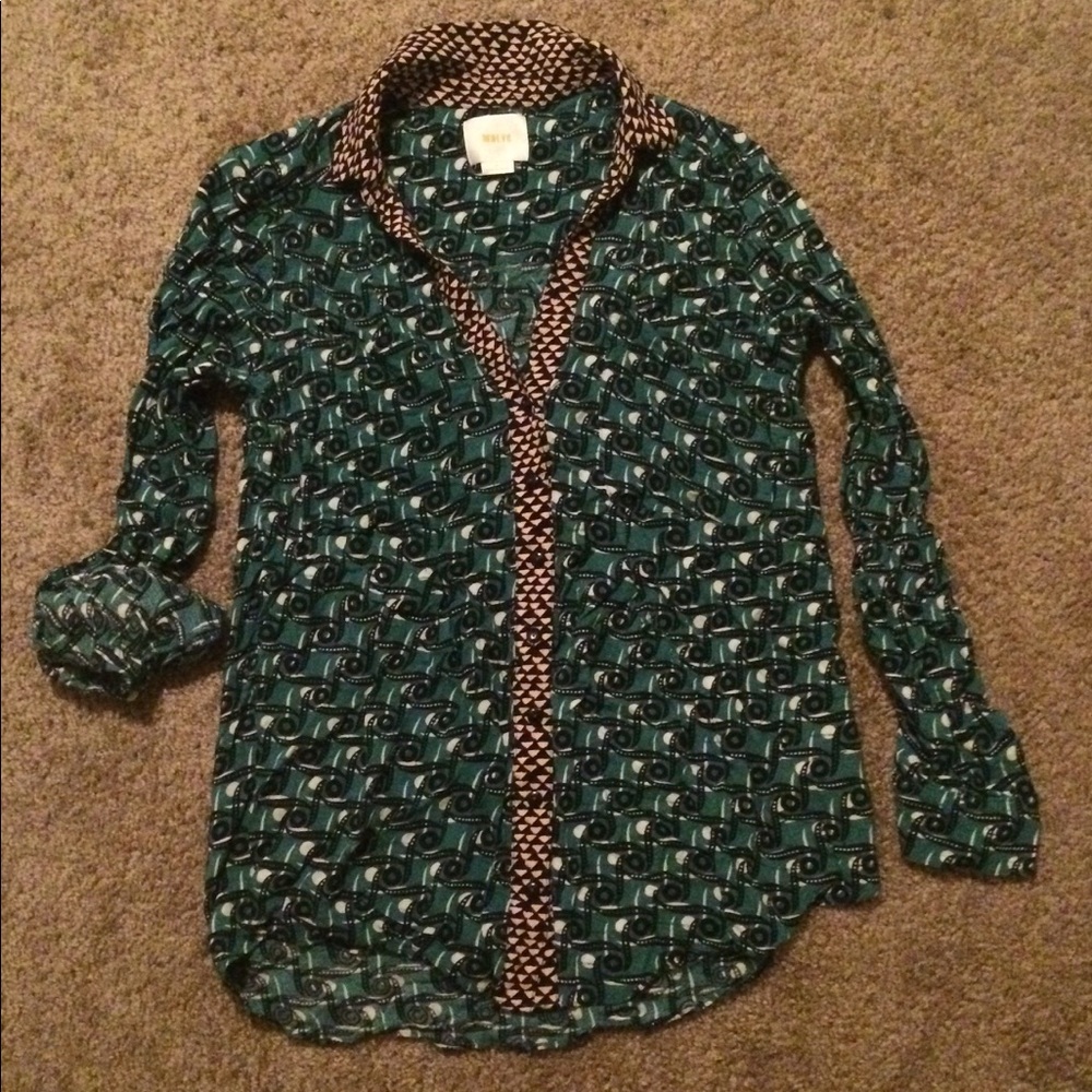 Anthropology Maeve Size 10 Button Down